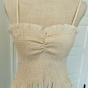 Vestique Cream Smocked Camisole